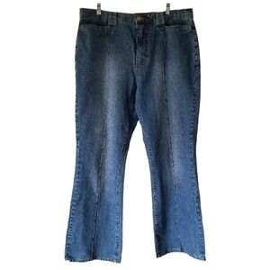 NWOT Vintage Zana Di Women Btcut Distressed High Waist Med Wash Bootcut Jeans 18